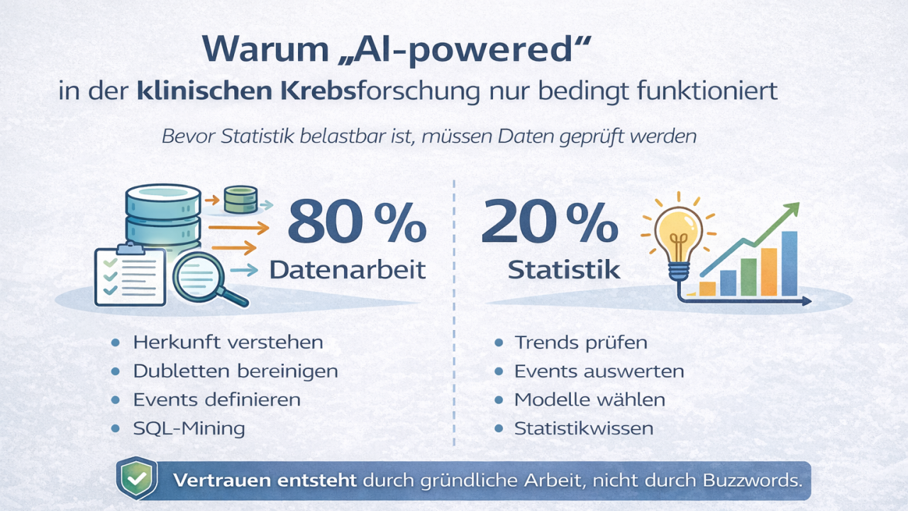 Warum „AI-powered“ in der klinischen Krebsforschung nur bedingt funktioniert